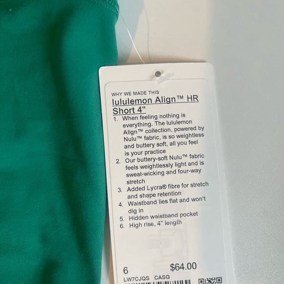 Lululemon Align High Rise 4” Short NWT - Picture 3 of 7